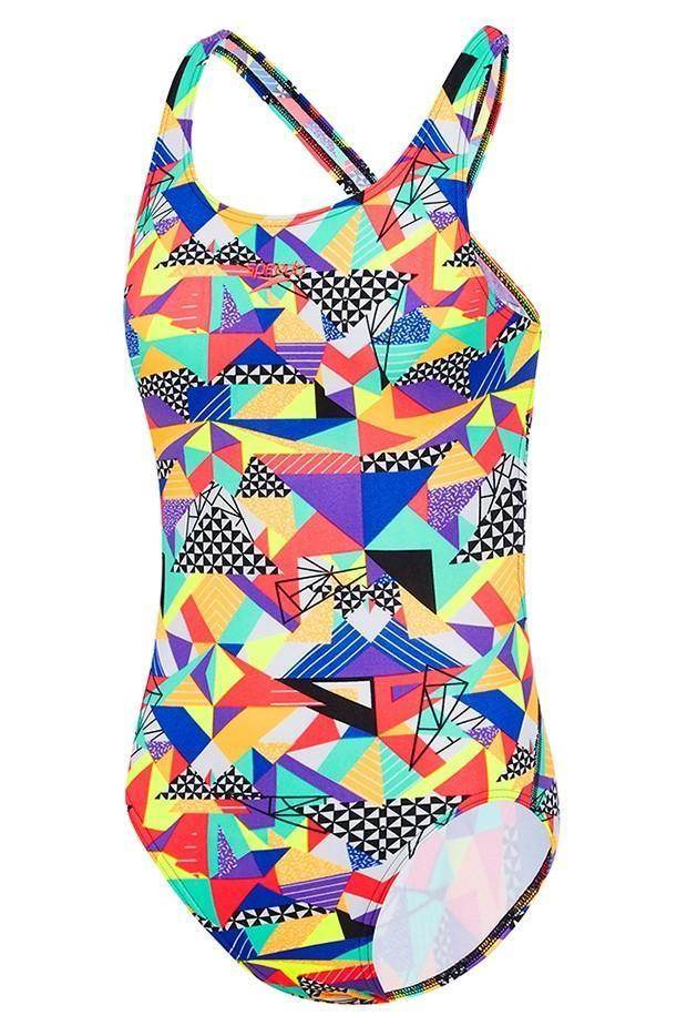 Speedo Girls Hosier Leaderback One Piece - Outlet Shop For Kids