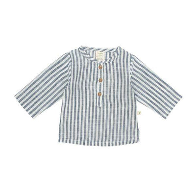 Tiny Twig Organic Grandpa Mac Shirt - Navy Stripes - Outlet Shop For Kids