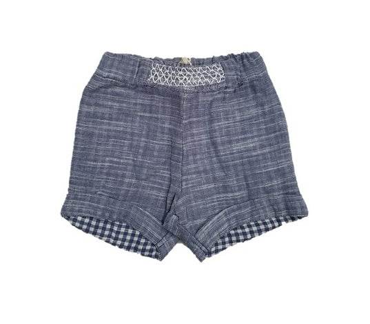 Tiny Twig Organic Smocked Shorts - Chambray - Outlet Shop For Kids